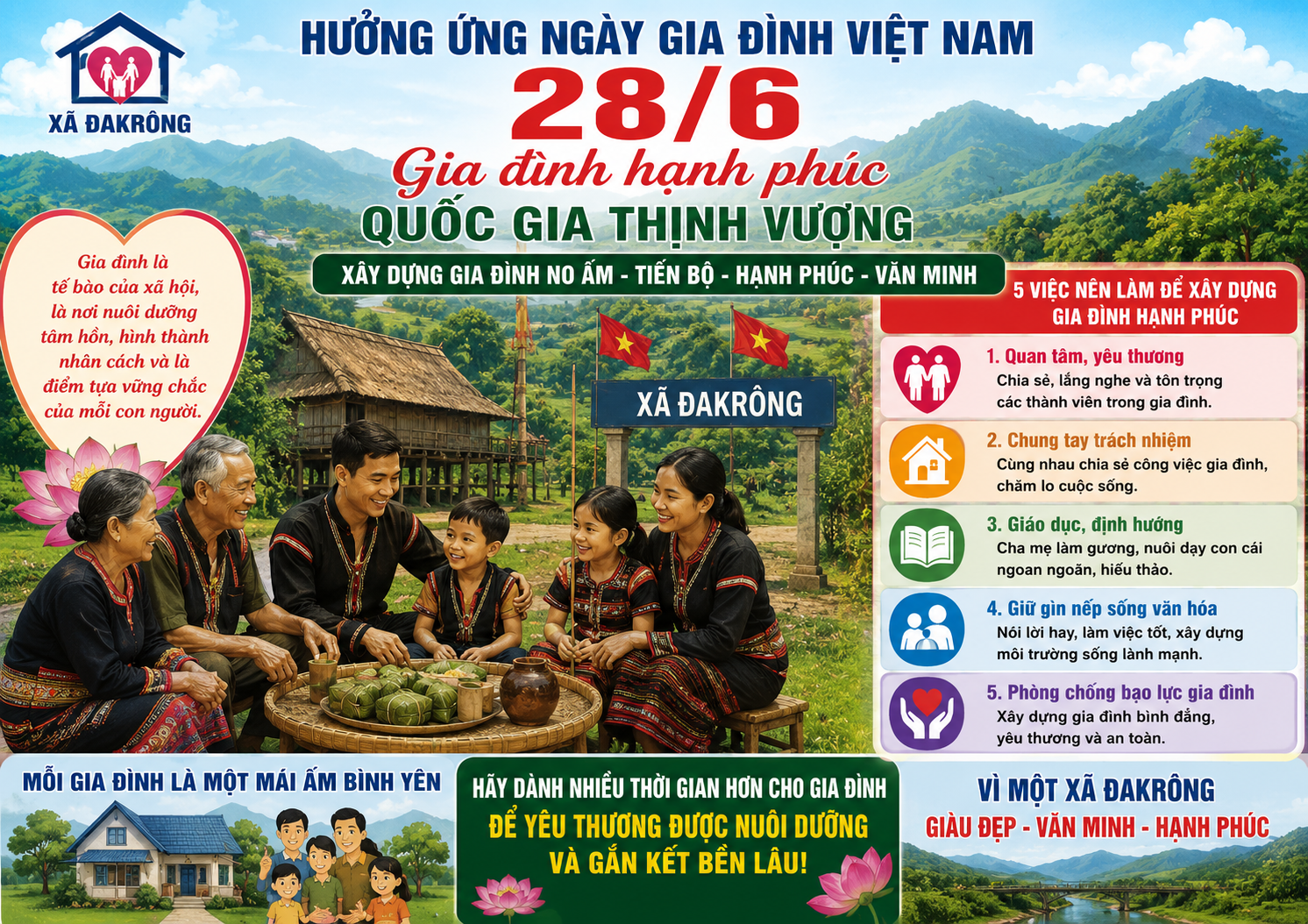 Gia đình hạnh phúc – nền tảng của xã hội phát triển bền vững