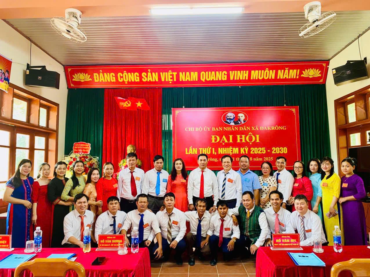 ĐẠI HỘI CHI BỘ ỦY BAN NHÂN DÂN XÃ ĐAKRÔNG LẦN THỨ I, NHIỆM KỲ 2025-2030